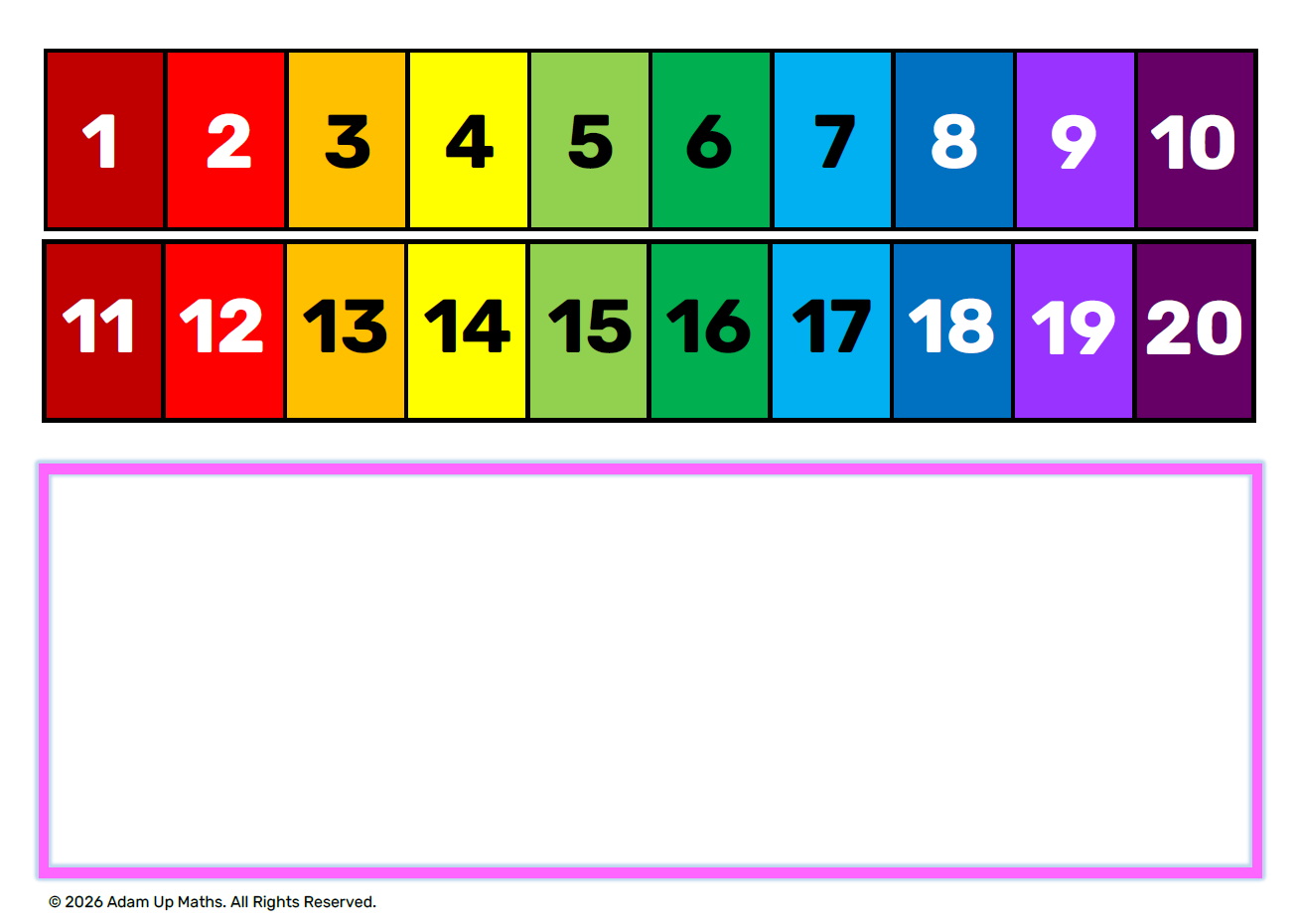Number Track 1 to 20 model picture
